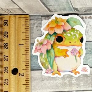 🌀10/$10🌀 Cartoon Kawaii Frog Reusable Waterproof Vinyl Sticker Decal